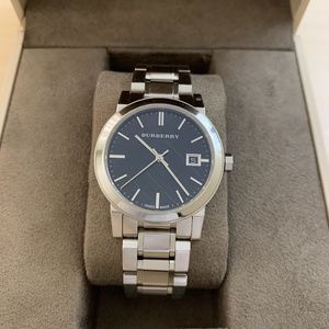 burberry check stamped bracelet watch